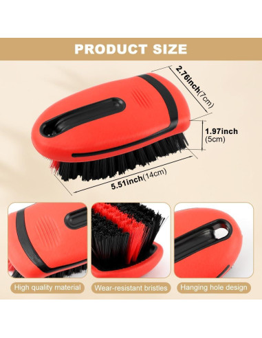 Cepillo de limpieza para alfombra RVXlRDN - Rojo, 14x7x5cm