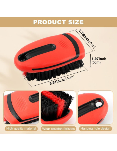 Cepillo de limpieza para alfombra RVXlRDN - Rojo, 14x7x5cm