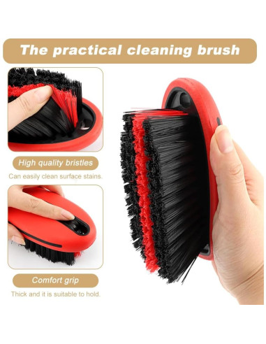 Cepillo de limpieza para alfombra RVXlRDN - Rojo, 14x7x5cm