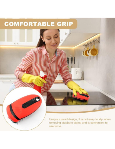 Cepillo de limpieza para alfombra RVXlRDN - Rojo, 14x7x5cm