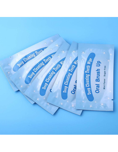 100 Toallitas Desechables Texturizadas SZ para Limpieza Dental