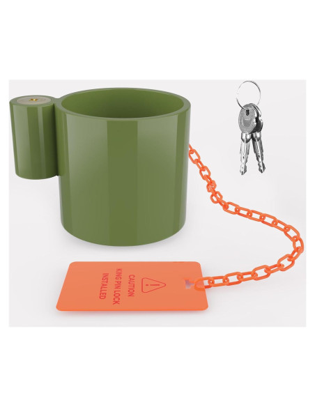 Cerradura de Eje RVMATE Verde para 5ta Rueda y Remolques