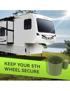 Cerradura de Eje RVMATE Verde para 5ta Rueda y Remolques 2