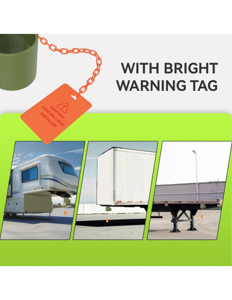 Cerradura de Eje RVMATE Verde para 5ta Rueda y Remolques