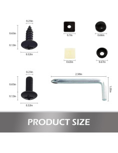Kit de Tornillos Antirrobo Anyhut para Placas de Matrícula 8 Pzas 2