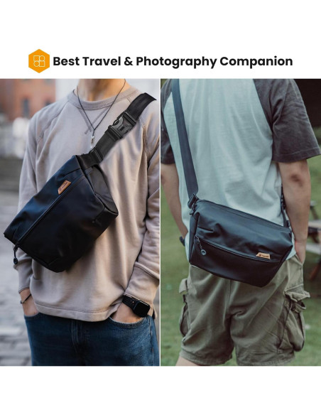 Bolsa de Mensajero TARION para Cámara Compacta Negra 4L