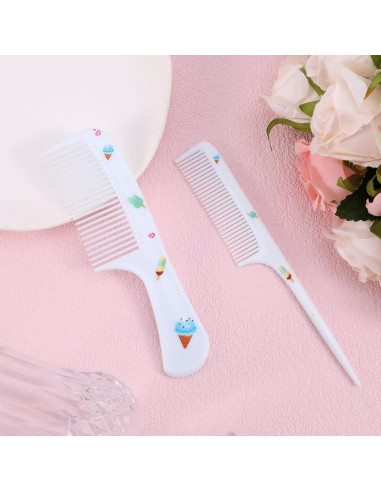 Juego de 2 Peines para Bebé Lasuroa - Dientes Finos y Cola de Rata