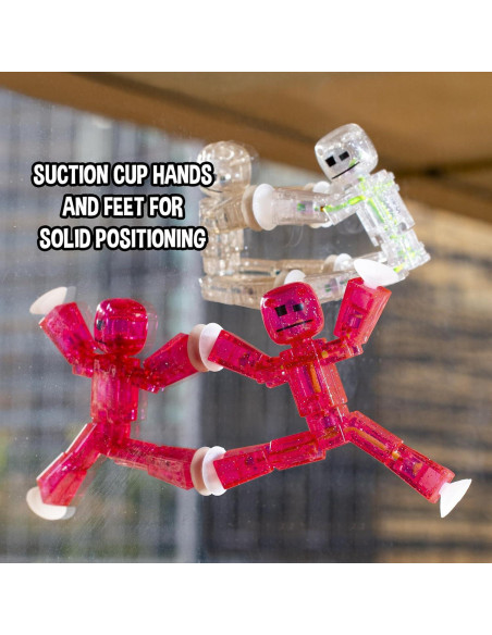 Set de 4 Figuras Stikbot Transparentes + Trípode Zing