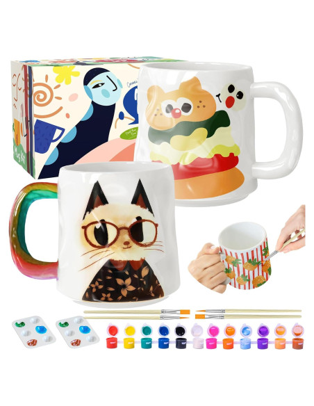 Juego de Pintura Cerámica Roaxkois para Tazas - DIY Creativo