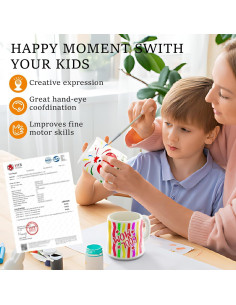 Juego de Pintura Cerámica Roaxkois para Tazas - DIY Creativo 2