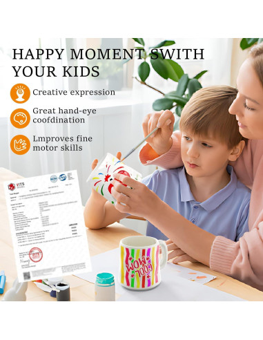 Juego de Pintura Cerámica Roaxkois para Tazas - DIY Creativo