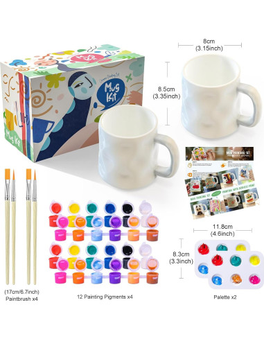 Juego de Pintura Cerámica Roaxkois para Tazas - DIY Creativo