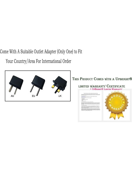 Adaptador CA UpBright 5V para Destornillador Inalámbrico Black & Decker 9078