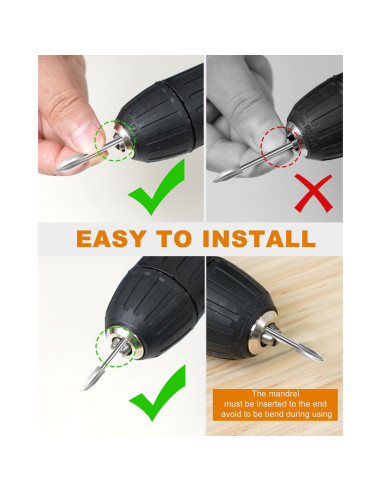 Juego de Puntas de Tallado en Madera KeeTidy, 5 Piezas 3mm