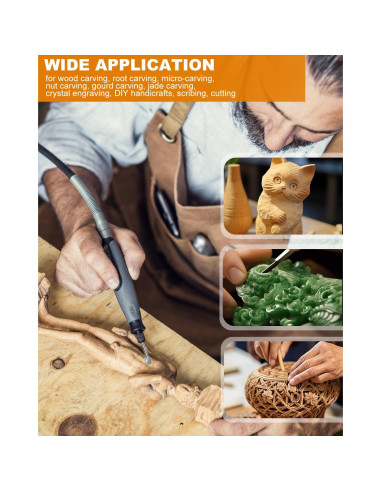 Juego de Puntas de Tallado en Madera KeeTidy, 5 Piezas 3mm