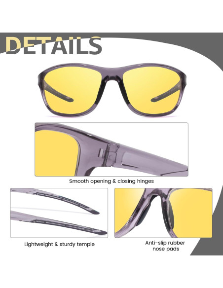 Gafas de Visión Nocturna Polarizadas Myiaur Amarillas