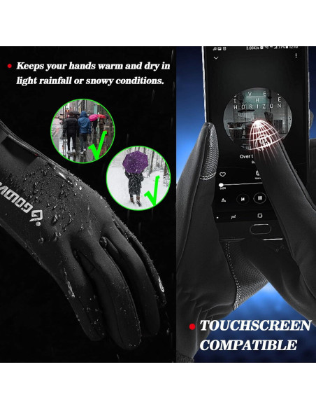 Guantes de Ciclismo de Invierno LSAMA Antideslizantes Medianos