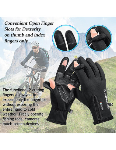 Guantes de Ciclismo de Invierno LSAMA Antideslizantes Medianos