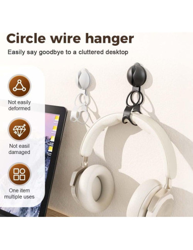 Bridas de Silicona Reutilizables WUSAIRX - Organizador de Cables 21.6 cm