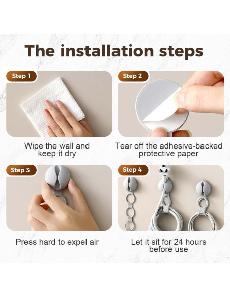 Bridas de Silicona Reutilizables WUSAIRX - Organizador de Cables 21.6 cm