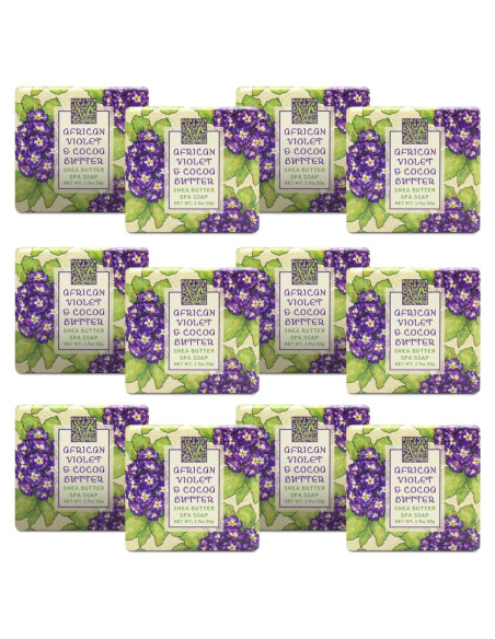 Jabón Botánico Mini Greenwich Bay - Set de 12 x 53.86 g - Violeta Africano