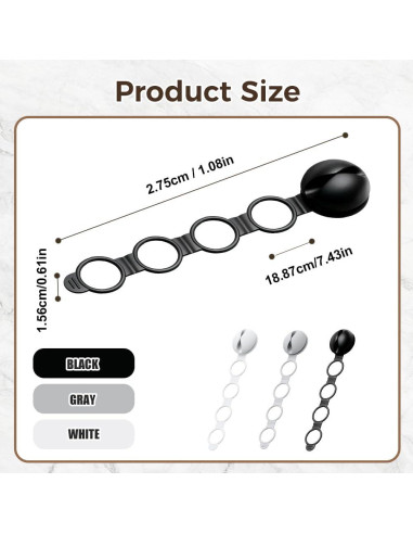 Bridas de Silicona Reutilizables WUSAIRX - Organizador de Cables 21.6 cm