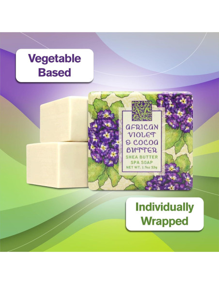 Jabón Botánico Mini Greenwich Bay - Set de 12 x 53.86 g - Violeta Africano