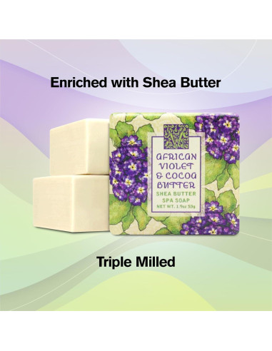 Jabón Botánico Mini Greenwich Bay - Set de 12 x 53.86 g - Violeta Africano