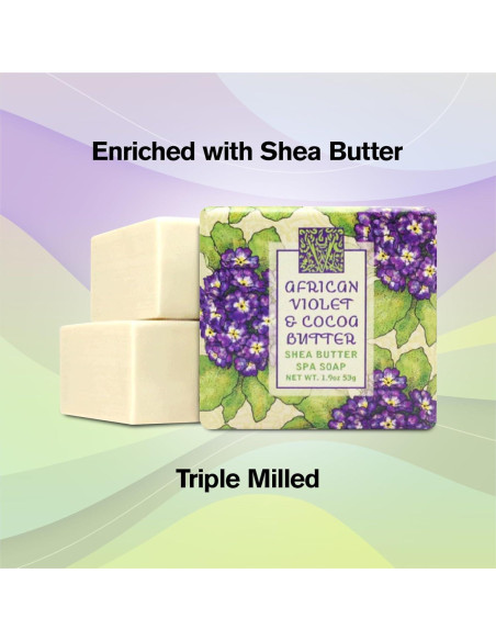 Jabón Botánico Mini Greenwich Bay - Set de 12 x 53.86 g - Violeta Africano