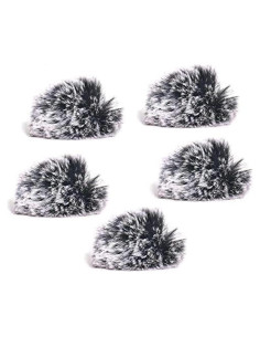 5 Pantallas de Viento para Micrófono Lavalier Ruittos 10mm