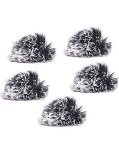 5 Pantallas de Viento para Micrófono Lavalier Ruittos 10mm 2
