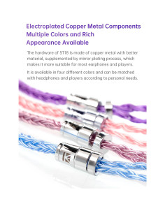 Cable IEM Keephifi ST18 2PIN 3.5mm Cobre Baquelitado Colorido 2