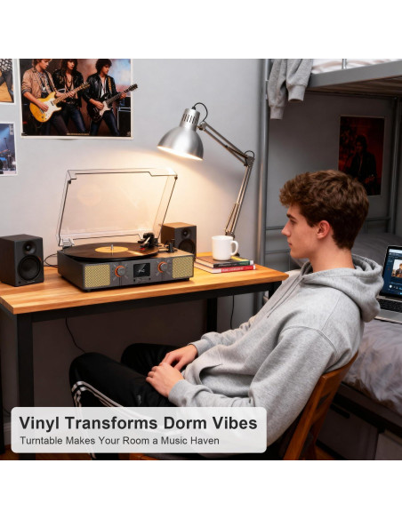 Reproductor de Vinilo Bluetooth VICTRESS SON1+TE-2032GY 3 Velocidades