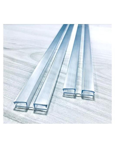 Bisagra de PVC Transparente 61cm DistinctAndUnique - Paquete de 2