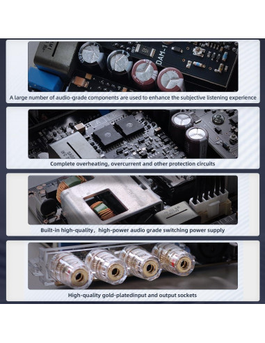 Amplificador de Potencia SMSL PA200 XLR RCA 1.87kg