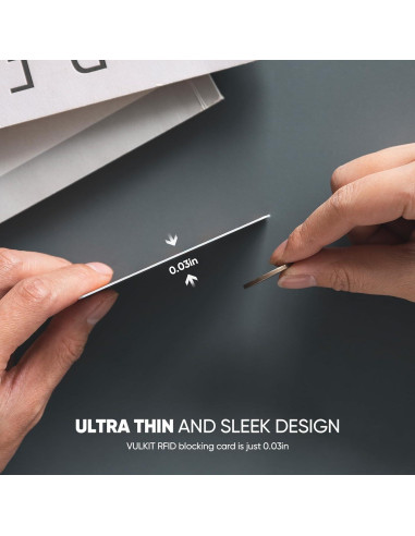 Tarjetas Bloqueadoras RFID VULKIT 2PCS Flor Rosa Ultra Delgado