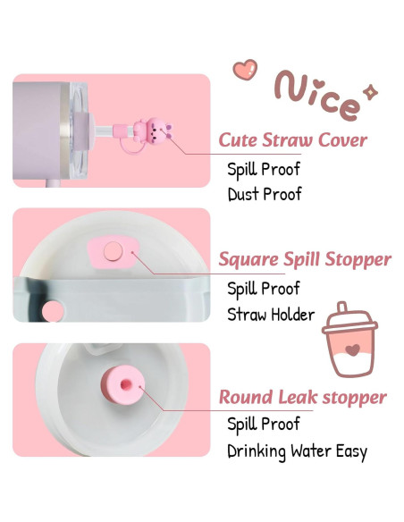 Juego de Accesorios para Tazas Stanley Yeevanrose Rosa A