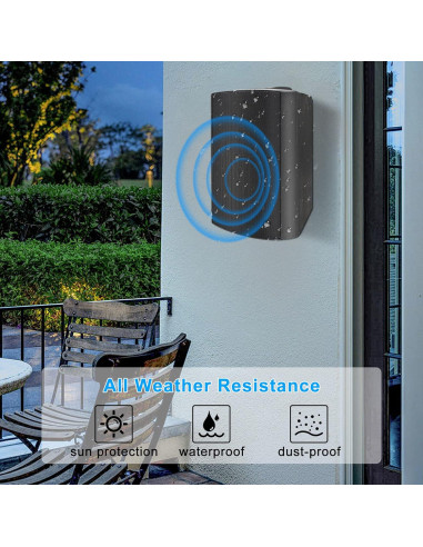 Altavoces Pasivos Herdio 5.25" Impermeables para Exterior - 4 Piezas