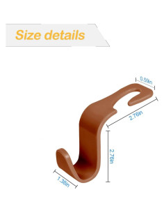 Gancho para Reposacabezas Osilly - 4 Unidades Marrón, 25kg 2