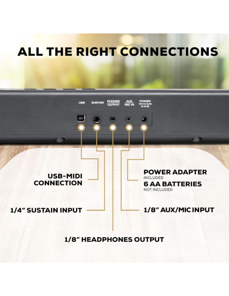 Teclado Electrónico Alesis Recital Play 88 Teclas USB MIDI