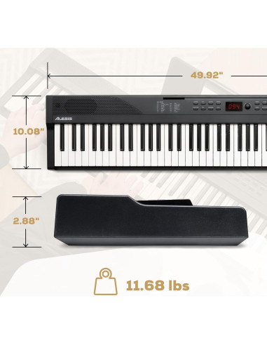 Teclado Electrónico Alesis Recital Play 88 Teclas USB MIDI