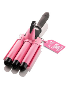 Rizador de Cabello Alure 3 Barriles Cerámica 1" Rosa LCD
