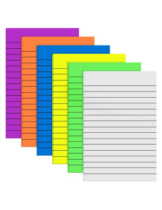 Notas Adhesivas Transparentes Yinder 6 Pack 10x15 cm Colores Brillantes