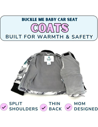 Abrigo de Invierno Buckle Me Baby para Asiento de Auto 6-9 Meses