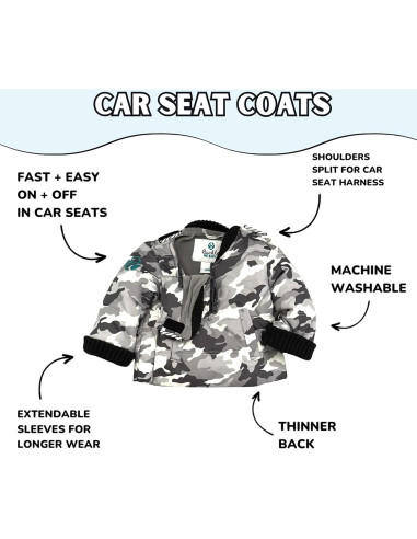 Abrigo de Invierno Buckle Me Baby para Asiento de Auto 6-9 Meses