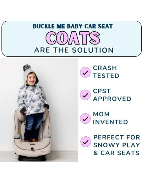 Abrigo de Invierno Buckle Me Baby para Asiento de Auto 6-9 Meses