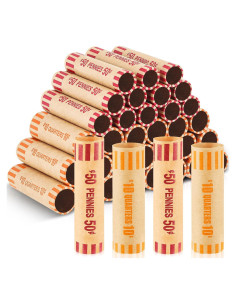 Envolturas de Monedas Outus 192 Piezas Coloridas Preformadas