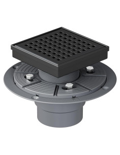 Desagüe Cuadrado Neodrain 10 cm Acero Inoxidable Negro Mate