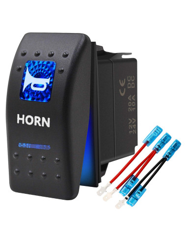 Interruptor Rocker Momentáneo Impermeable 12V 20A Azul - KEING