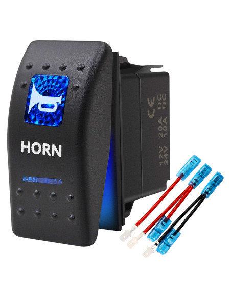 Interruptor Rocker Momentáneo Impermeable 12V 20A Azul - KEING